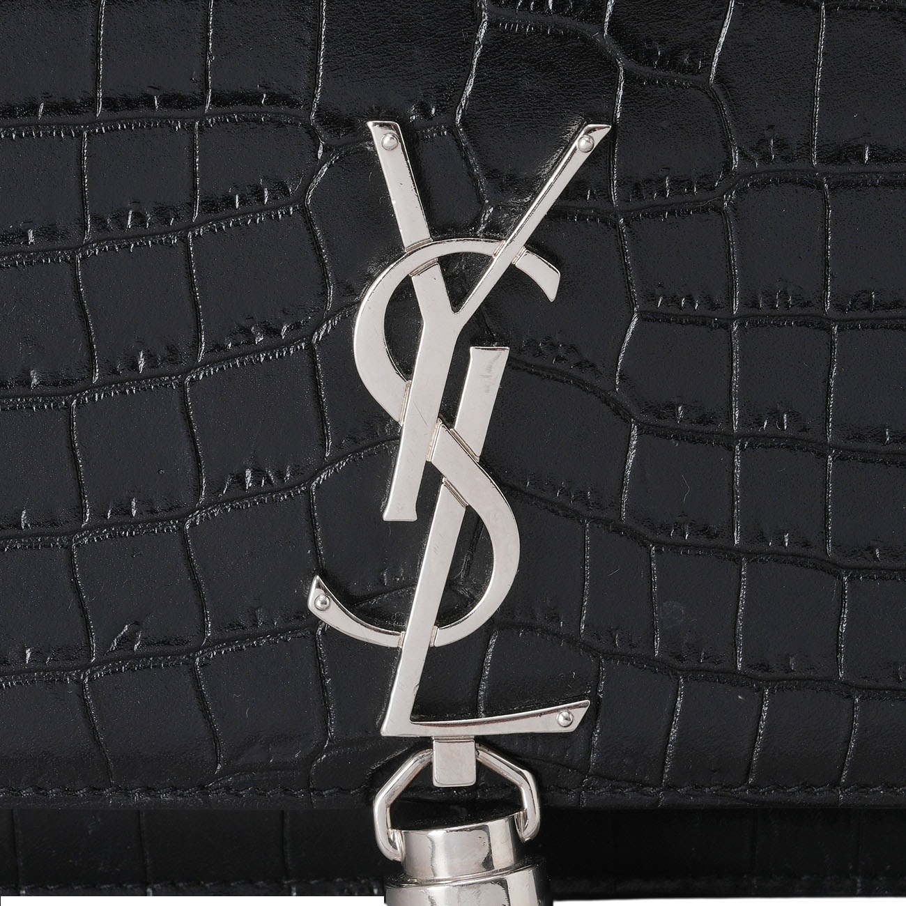 YVES SAINT LAURENT(USED)생로랑 크로코패턴 케이트 테슬 WOC